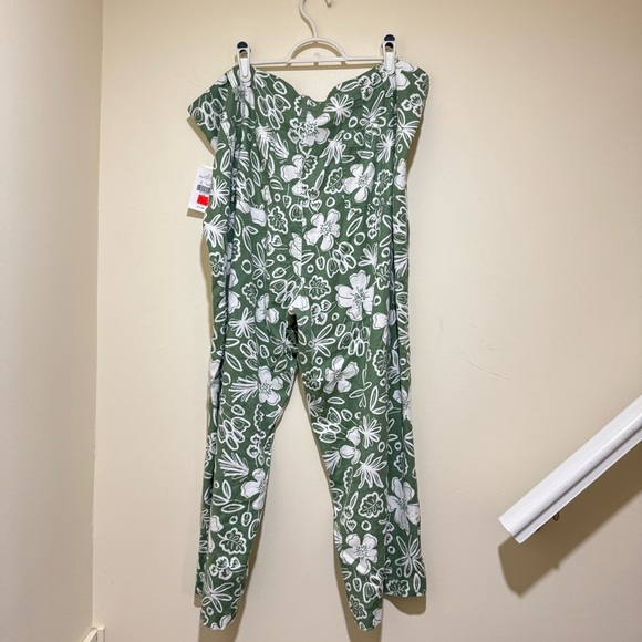 Women’s Northern Reflections NWT Floral Green White Wide-Leg Flowy Pants S: 18 - Picture 10 of 16